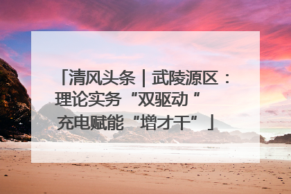 清风头条｜武陵源区：理论实务“双驱动 ” 充电赋能“增才干”